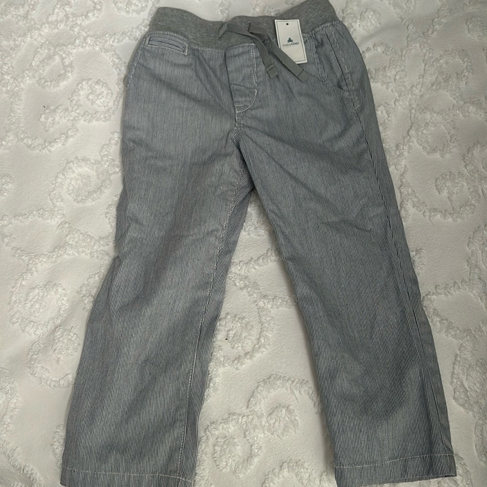 Baby Gap lightweight striped pants with elastic waist